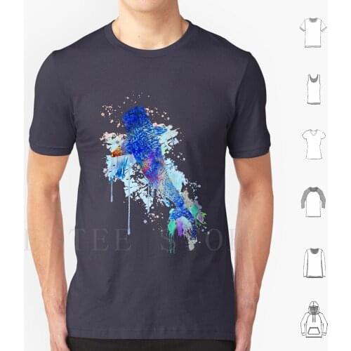 Blue Whale Shark T Shirt Cotton Men DIY Print Blue Whale Shark Watercolor Blue Whale Shark Blue Whale Shark Whale Shark Whale