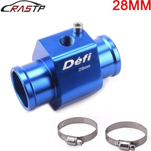 RASTP-28/30/32/34/36/38mm 1Pcs Blue water temperature sensor Joint Pipe Sensor Gauge Radiator Hose Adapter with Logo RS-HR003
