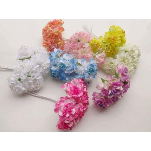 Artificial flowers head DIY beaded silk flower garland new beads DIY corsage corsage