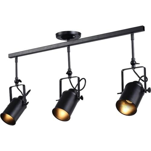 Loft Industrial LED Spotlights Downlight Black E27 Pendant Lamp Vintage Iron Clothing Store Lighting Cafe/Bar/Mall Pendant Lamp