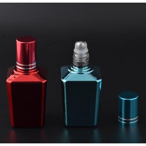 MUB 15ml UV Steel Ball Bottle Refillable Roll On Bottle For Essential Oil Glass Perfume Bottle