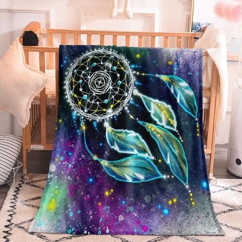 Soft Warm Dream catcher Blanket Flannel Plush Throw Blankets On Sofa Bed Travel Light Thin Bedspread