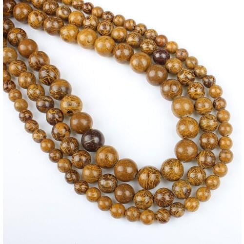 Natural Semi-precious Stone Loose Beads Rubber Round Stone DIY Jewelry For Making Necklace Bracelet Christmas Jewelry