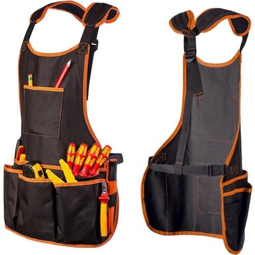 2021 New Fashion Unisex Work Apron For Men Canvas Apron Bib Adjustable Cooking Kitchen Aprons For Woman With Tool Pockets
