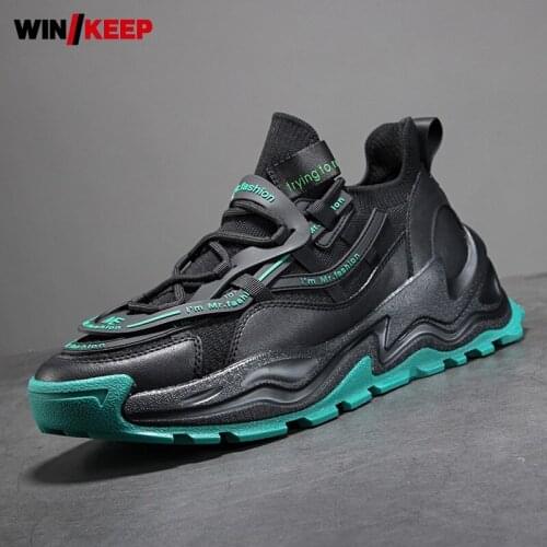 2021 Autumn New Mens Korean Style Vintage Sneakers Casual Shoes Mixed Colors Height Increasing Fashion Running Shoes Outdoor