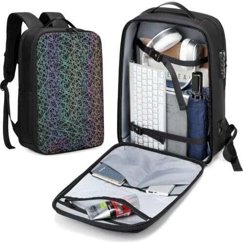 OUTWALK 15.6 Inch USB Charging Male Multi-layer High Capacity Travel Backpacks Business Mochila for Men Waterproof Bags