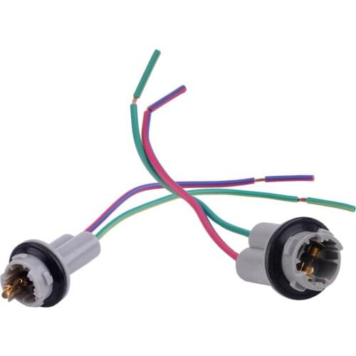 2pcs 912 920 921 T15 W16W Nylon Base Socket Wiring Harness Holder Connector Pigtail Adapter 13.5cm 12V Fit for Most of Cars Auto