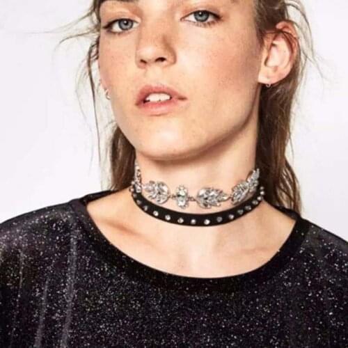 Luxury Big Brand Boho Multicolored Crystal Choker Necklace Collar Wedding Charm Maxi Statement Necklace For Women