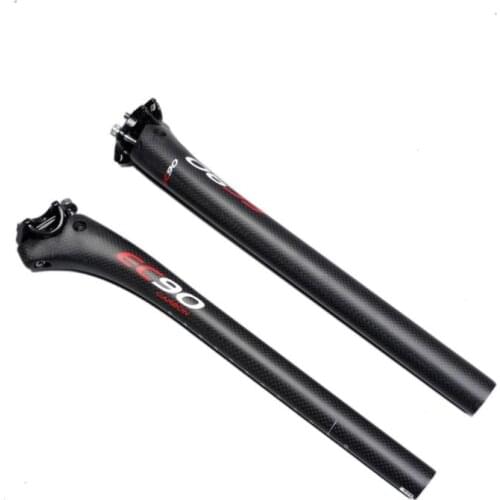 EC90 Carbon Fiber Offset 25mm Bike Seatpost 25.4/27.2/30.8/31.6mm Road Bicycle Seatpost Rod Carbon Seatpost Seat Tube 3K Matte