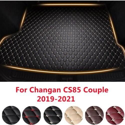 SJ Car Trunk Mat Tail Boot Tray Auto Floor Liner Cargo Carpet Luggage Mud Pad Accessories Fit For ChangAN CS85 Couple 2019-2021