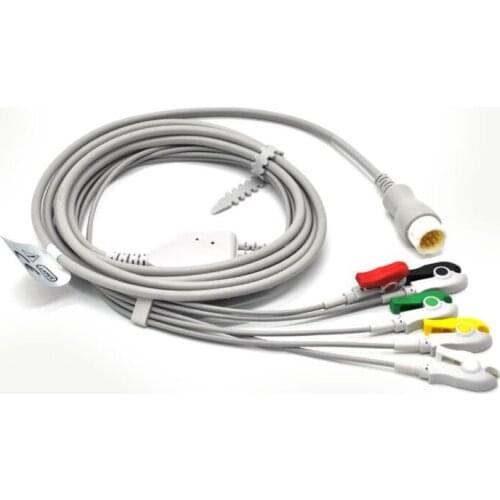 Compatible ECG patient monitor M1986A for 5 lead ECG cable,Clip/Grabber IEC standard,12 pin
