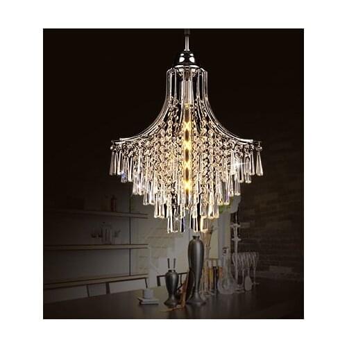 Modern restaurant chandelier three crystal chandelier art creative LED bedroom living room lights Living Room Indoor Chandelier