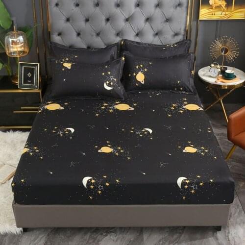 Space Printed Modern Minimalist Bed Sheet, Simmons, Coconut Palm Mattress Protector, 360 Degree All-Inclusive