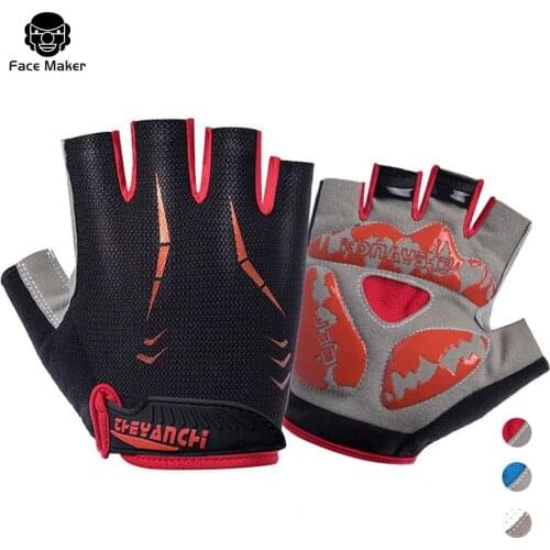 Sports gloves mens and womens outdoor mountain bike Half Finger antiskid gloves shockproof fitness riding gloves mens