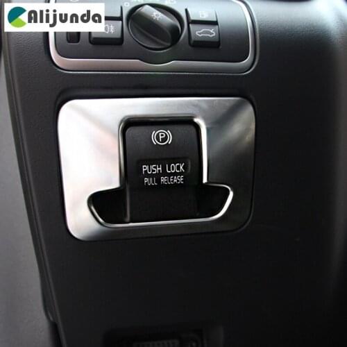 Car Styling Chrome Plated Electronic Handbrake Button Panel adjustment cover fit for Volvo XC60 V60 XC70 S60 S80 2009-2015