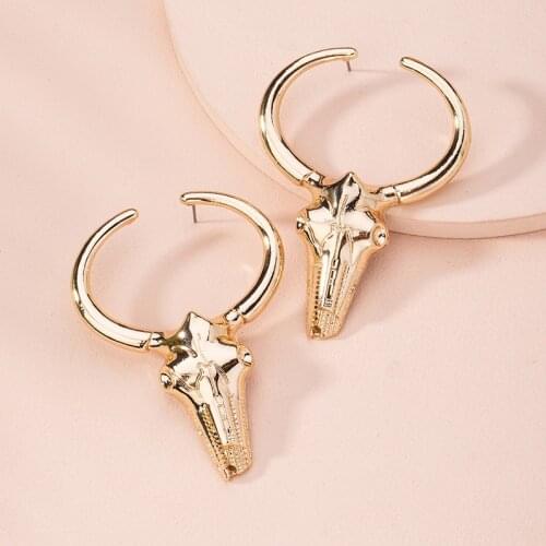 Timlee E156 Europe And America New Fashion Geometry Poker Sun Star Moon Face Hand Scissors Alloy Drop Earring wholesale