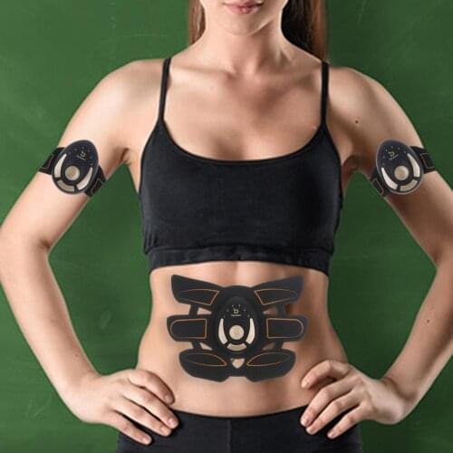 EMS Wireless Muscle Stimulator Smart Fitness Abdominal Training Electric Weight Loss Stickers Body Slimming Massage Belt Unisex