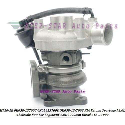 Turbo KT10-1B KT10 1B 0K058-13700C 0K05813700C OK058-13700C 0K058-13700C KT101B For KIA Retona Sportage 99- RF 2.0L TD 61KW