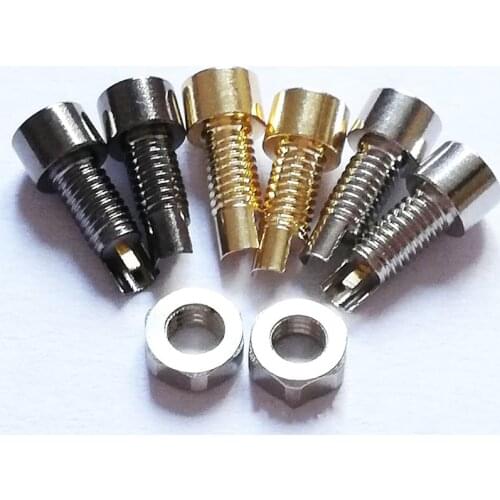 Universal 10pcs MMCX Female Socket Plug for Shure Earphones DIY Pure Copper Metal mmcx Screws Nuts