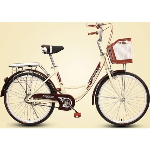 20/24/26 Inches Retro Fixed Gear Bike Handy Commuting Travel Adult Bicycle Lady Student Men And Women
