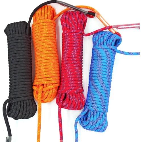 8mm Outdoor Climbing Rope Rock High Strength Static Survival Emergency Fire Rescue Safety Rope Cord Hiking Accessory Equipment