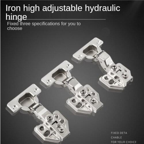 Iron Hydraulic Buffer Hinge 1.0 Thick Cold Rolled Steel Damping Aircraft Hinge Clothing Cabinet Fixed Door Hinge Spring Hinge