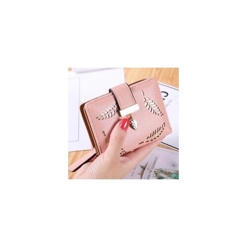 Women Coin Pu Leather Purses Card Holder Carteira Women Wallet Fashion Purse Female Short Wallets Hollow Leaf Pouch Handbag