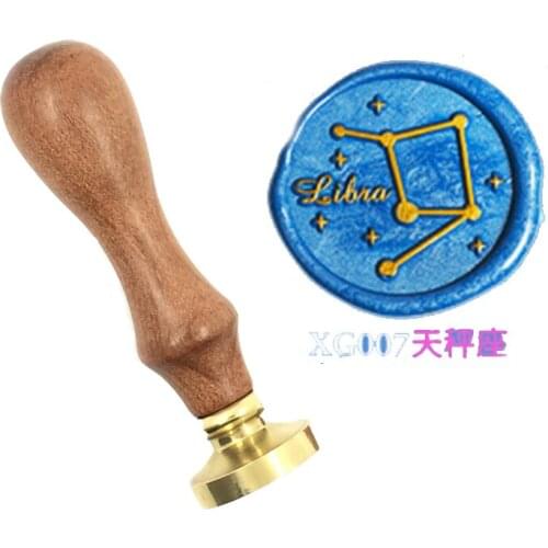 Star zodiac signs wax seal copper brass stamp wood handle,DIY Scrapbooking Hydrangea copper head,Vintage spoon high quality07