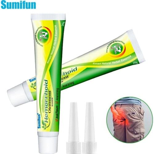 1/2pcs Sumifun Mint Hemorrhoids Ointment Internal and External Anal Fissure Cream Pain Relief Chinese Herbs Medical Plaster