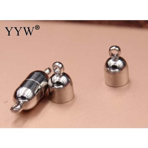 10pcs Stainless Steel Magnetic Clasps With Two Holes Clasp For Making Necklace Bracelet 10x6mm Wholesale Jewelry Fingdings Clasp