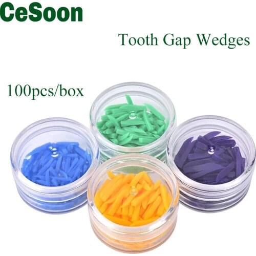 100pcs/box Disposable Dental Wedges Tooth Gap Wedges Plastic Dentistry Lab Instrument Dentist Tools Medical Dental supplies