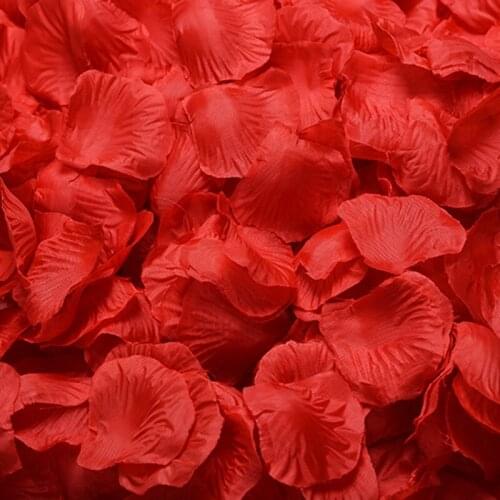 1000pcs Rose Petal for Wedding table centerpieces Flower Girl Bridal Shower Anniversary birthday Bachelorette party Decoration