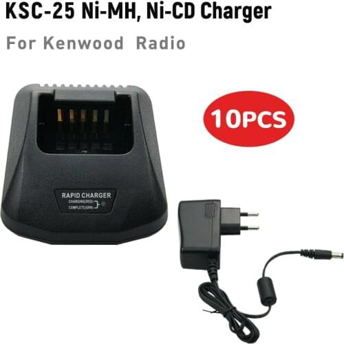 10X KSC-25 Charger for Kenwood NX-220, NX-320, TK-2140, TK-2160, TK-2170, TK-2360, TK-3140, TK-3160, TK-3170, TK-3173, TK-3360