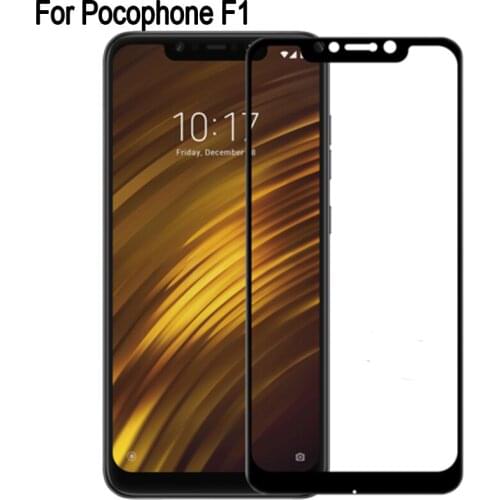 2PCS Full Curved Screen Protector For Xiaomi Pocophone F1 Full Cover Tempered Glass For Xiaomi Pocophone F 1 Protective Flim
