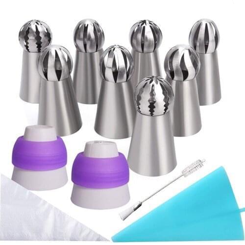 22PCs/Set Cake Icing Nozzles Russian Piping Tips Pastry Cake Decorating Tool 2020 Useful for wholesale Drop Shipping