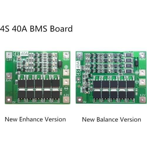 4S 40A Li-ion Lithium Battery Protection Board 18650 Charger PCB BMS For Drill Motor 14.8V 16.8V standard/Enhance/Balance