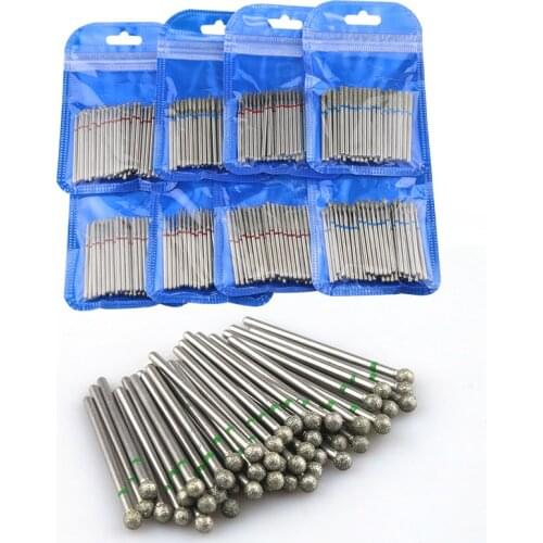 50PCS Diamond Rotary Burrs Set Diamond Cutter for Manicure Set Diamond Nail Drill Bit Set Milling Cutter for Nail Pedicure Tool