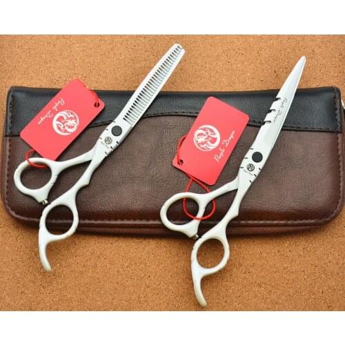 503# TOPPEST 5.5 Inch White Hairdressing Scissors JP 440C 62HRC Home & Salon Cutting Scissors Thinning Shears Hair Scissors