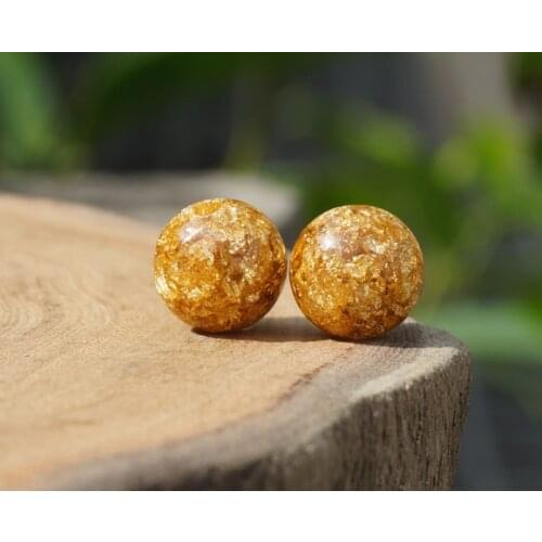 6mm/8mm/10mm/12mm Gold Foil Beads Golden Round Bead Shamballa Mala Beads Japa Beads Bracelet Jewellry Findings DIY Accessories