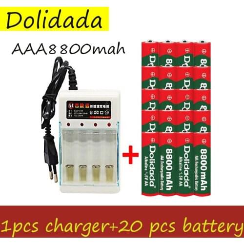 AAA battery 8800 mah rechargeable battery AAA 1.5 V 8800 mah Rechargeable New Alcalinas drummey +1pcs 4-cell battery charger