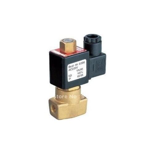 Free Shipping 1/8" Brass Electric Solenoid Valve Normally Open 2W025-06-NO DC12V,DC24V,AC110V or AC220V