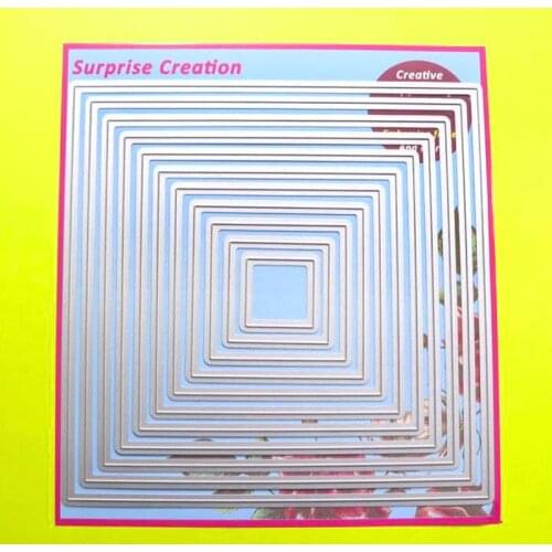 Large Cutting Dies Plain Square Scrapbook Cardmaking Paper Craft DIY Metal Stencil Surprise Creation