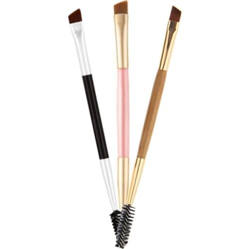 Double Head Eyelash Bevel Eyebrow Brush Single Makeup Brush Cosmetic Tool