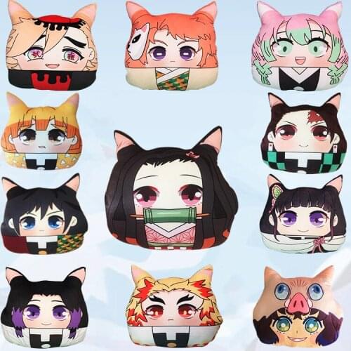 Devils Blade Anime Manga Peripheral Warm Hands Pillow Demon Slayer Kimetsu No Yaiba Tanjirou Nezuko Cushion Stuffed Plush Toys