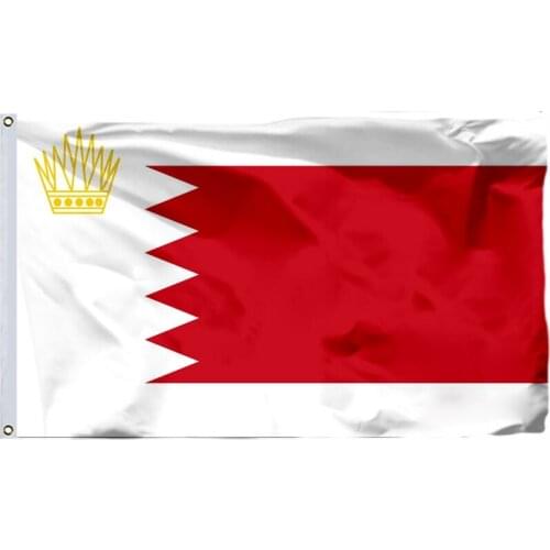 Bahrain Royal Flag 150X90cm (3x5FT) 120g 100D Polyester Double Stitched High Quality Free Shipping