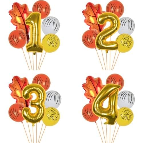 Forest Theme Suit Animal Latex Tiger Zebra Balloon Digital Aluminum Film Balloon Happy Birthday Party Decoration For Kids