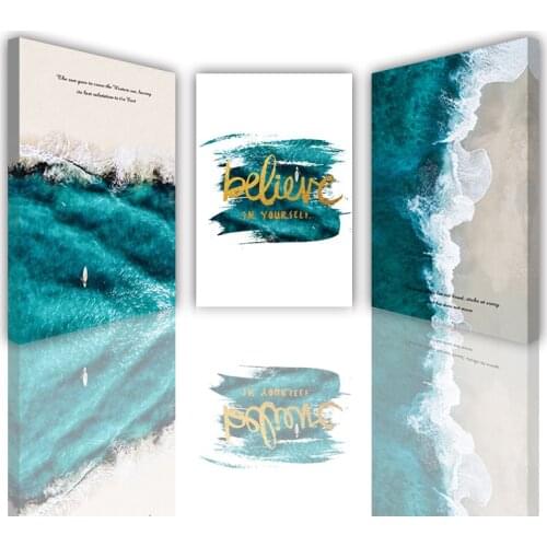 Beautiful scenery, sea, beach, decorative painting sofa wall art poster decorative painting modern room decorative painting