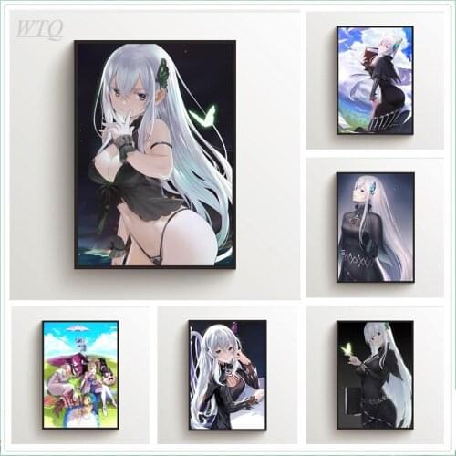Anime Posters Re:zero-starting Life In Another World Re:Zero-Echidna Wall Posters Canvas Painting Wall Art Picture Home Decor