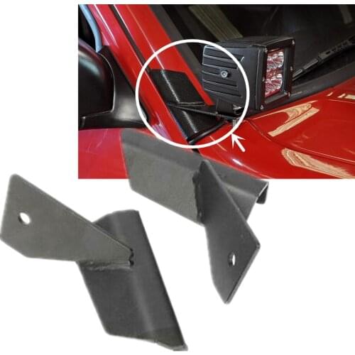Fit for 1984-2001 Jeep Cherokee XJ Led Work Lights A-Pillar Windshield Mounting Brackets