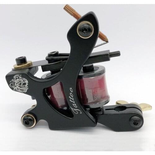 Professional 5 Color Coils Tattoo Machine 10 Warp Coils Cast-iron Handmade Tattoo Guns Machine For Liner Shader Free Shipping